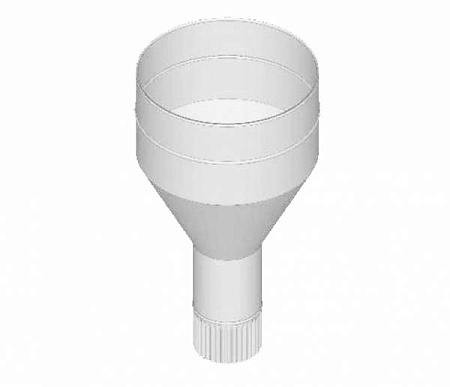 Воронка закрытая с проволокой D216 мм промышленная, Zn + порошк.покраска, цвет RAL 9003 (сигнально-белый)