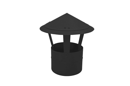 Дымник (колпак) на трубу круглый Grand Line d135, 0.5 Satin, RAL 9005 (черный янтарь)
