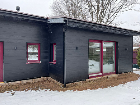 Фиброцементный сайдинг FCSPRO Вуд Лайн (паз-паз), 3000x190x10 мм, F50 (Темный минерал)