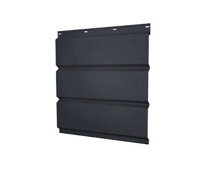 Софит металлический без перфорации Grand Line / Гранд Лайн, Drap 0.45, цвет Ral 7024 (мокрый асфальт)