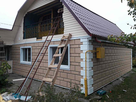 Фасадные панели Альта Профиль Флорентийский камень, персиковый