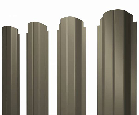 Штакетник металлический Grand Line (Гранд Лайн), П-образный фигурный, PE 0.45, цвет RAL 1015 (светлая слоновая кость)