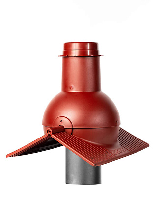 Выход канализации коньковый Krovent Pipe-cone, красный