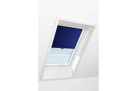 Штора рулонная дневного света Roto ZRS M, 134x98, темная синяя