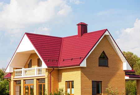Металлочерепица Гранд Лайн / Grand Line, коллекция Classic, 0,5 Satin Matt Zn 180, цвет RAL 9005 (черный янтарь)