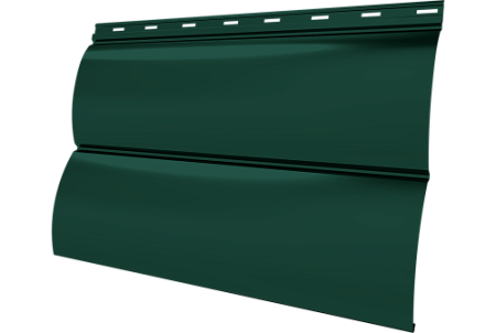 Металлический сайдинг Гранд Лайн / Grand Line профиль Блок-хаус новый, Drap ТХ 0,45 с пленкой, RAL 6005 зеленый мох