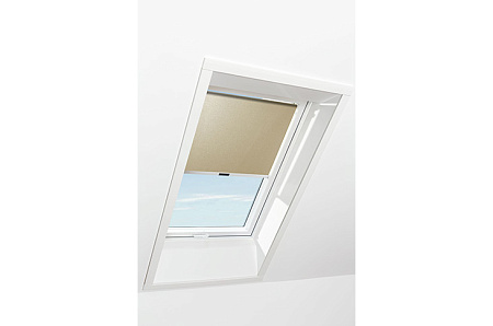 Штора рулонная дневного света Roto ZRS M, 114x140, коричневая бежевая