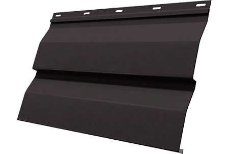 Металлический сайдинг Гранд Лайн / Grand Line профиль Корабельная доска, Drap ТХ 0.5, RR 32 темно-коричневый