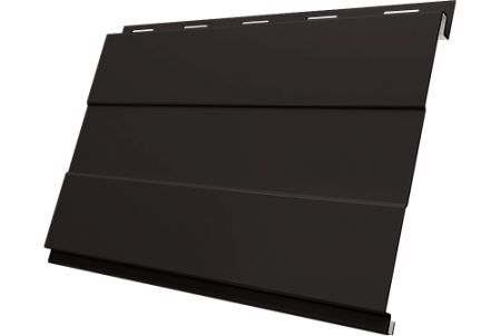 Металлический сайдинг Гранд Лайн / Grand Line профиль, Вертикаль проф PurPro 0.5 с пленкой, RR 32 темно-коричневый