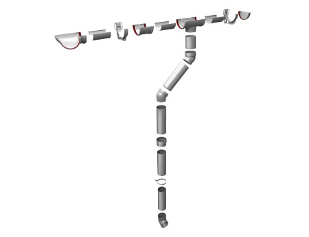 Хомут трубы Kliker ПВХ Grand Line Premium, RAL 9003 белый