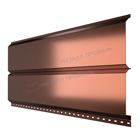 Металлический сайдинг Металл Профиль L брус, 0.5 PURMAN, argillite