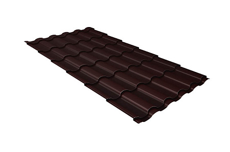 Волновой профиль Grand Line Kredo, 0,45 PE, Zn 100, NL805 серо-коричневый гефест