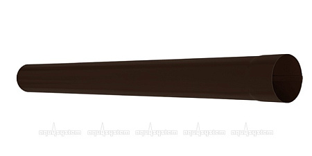 Труба водосточная 3000 мм D100 Aquasystem Pural Matt, RR 32 темно-коричневый