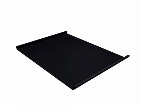 Фальц двойной стоячий Гранд Лайн / Grand Line, Satin 0.5, цвет RAL 9005 (черный янтарь)