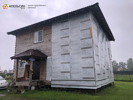 Монтаж фасада панелями Docke в д. Волковицы Монтаж фасада панелями Docke в д. Волковицы