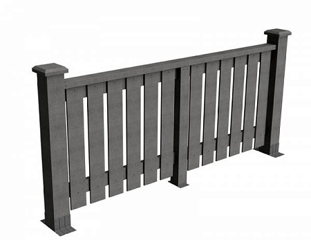 Секция ограждения Вилидж GRINDERDECO, 2120х1075 мм, серый базальт