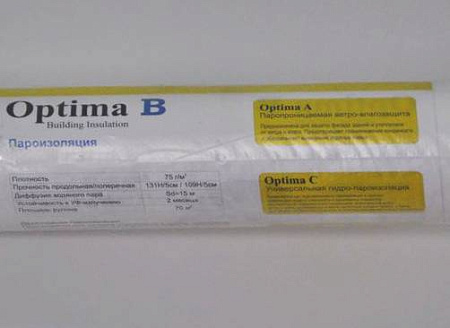 Пленка Optima B (Оптима) пароизоляциионная (1.6*43.75 м / 70 м2) Пленка Optima B (Оптима) пароизоляциионная (1.6*43.75 м / 70 м2)