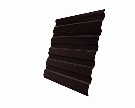 Профнастил С20А Гранд Лайн / Grand Line 0.5 GreenCoat Pural Matt Zn 275, цвет RR 887 шоколадно-коричневый (RAL 8017)