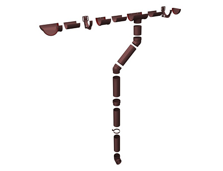 Хомут трубы Kliker ПВХ Grand Line Premium, RR 32 коричневый