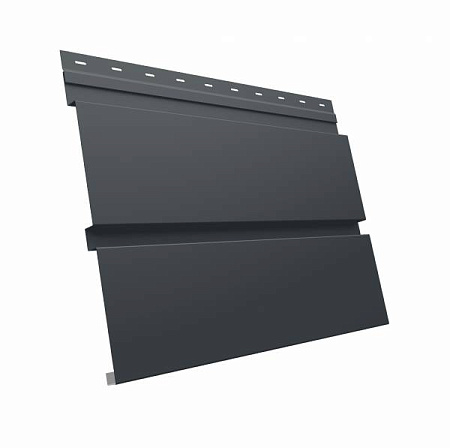 Металлический сайдинг Гранд Лайн / Grand Line профиль Квадро Брус, Satin 0.5, цвет Ral 7016 (антрацитово-серый)