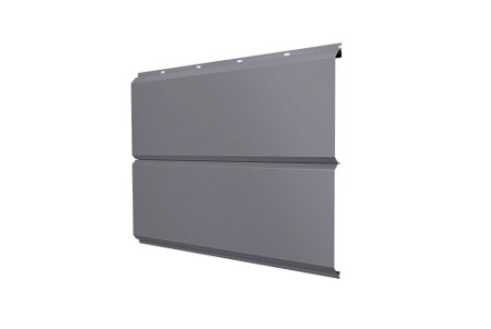 Металлический сайдинг Гранд Лайн / Grand Line профиль ЭкоБрус новый, PE 0,45 с пленкой, RAL 7004 сигнальный серый