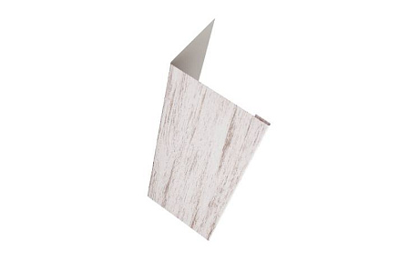 Нащельник 25х35 жалюзи (для калиток и ворот) Grand Line Milan,Tokyo, 0,45 Print Elite, Snow wood