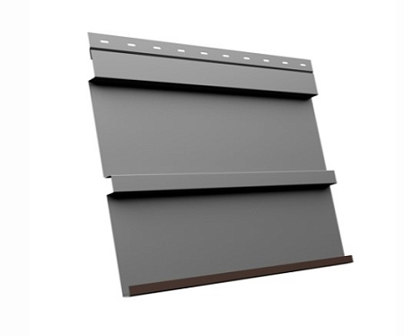 Металлический сайдинг Гранд Лайн / Grand Line профиль Квадро Брус, Satin 0.5, цвет Ral 8017 (шоколад)