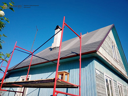 Монтаж кровли гибкой черепицей Icopal в СНТ Восход Монтаж кровли гибкой черепицей Icopal в СНТ Восход