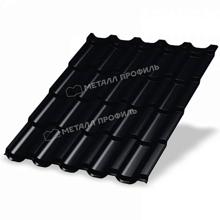 Металлочерепица Металл Профиль Монтекристо, VikingMP E 0.5, черный темный RAL9005 Металлочерепица Металл Профиль Монтекристо, VikingMP E 0.5, черный темный RAL9005