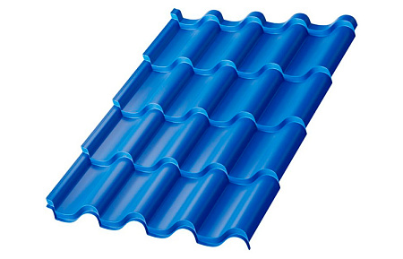 Металлочерепица Металл Профиль Монтерроса, NormanMP 0.5, синий насыщенный RAL5005 Металлочерепица Металл Профиль Монтерроса, NormanMP 0.5, синий насыщенный RAL5005