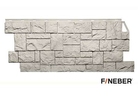 Фасадная панель FineBer Камень дикий, жемчужный