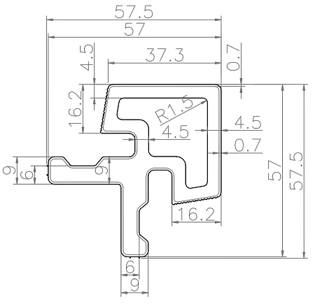 Угол внешний из ДПК CO-EX MIX для фасадной панели 57x57x3600 мм, цвет white