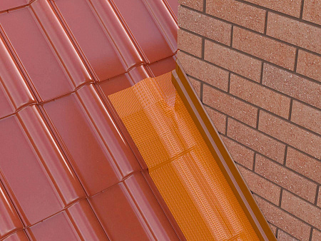 Гофрированная лента примыкания Eurovent Flex Standard ALU, 5 м, RAL 3011 вишня