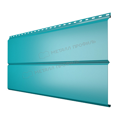 Металлический сайдинг Металл Профиль L брус XL Гладкий, 0.45 PE, RAL 5021 синяя вода