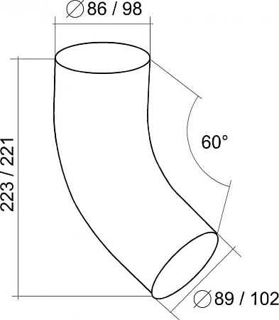Колено трубы водосточной 60º 100 мм Гранд Лайн Grand Line PU, Ral RR32 (темно-коричневый)