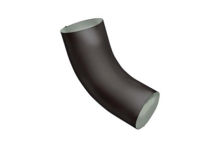 Колено трубы круглое 60° D125/90 Grand Line PE Matt, RR 32 темно-коричневый