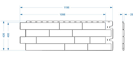 Фасадные панели Docke STANDARD Алтай, 1098х400 мм, ваниль