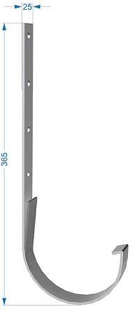 Кронштейн желоба металлический 300 мм, D120 мм Деке Премиум / Docke Premium, цвет графит (Ral 7024)