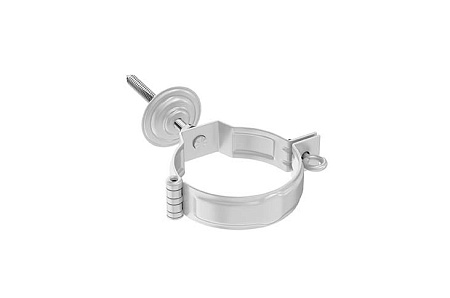 Декоративный хомут трубы под метиз (с комплектом крепления) D100 Aquasystem PU, RAL 9003 белый