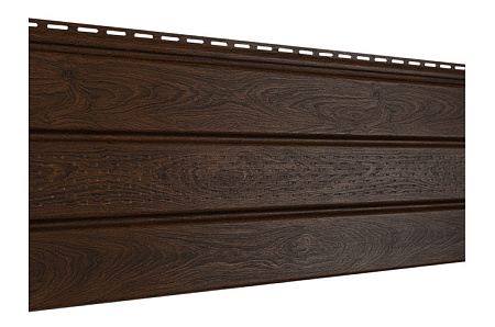 Софит Ю-Пласт PRO, частично перфорированный, орех темный, 3000 мм