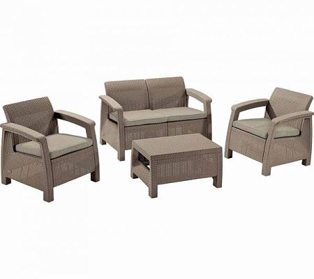 Дачная мебель Corfu set Allibert (Аллиберт), цвет капучино
