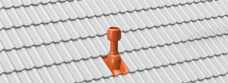 Комплект вентиляции кровли через скатный элемент Braas (Браас) для волновой черепицы, цвет коричневый