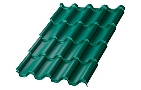 Металлочерепица Металл Профиль Монтерроса, PURMAN 0.5, зелёный мох RAL6005 Металлочерепица Металл Профиль Монтерроса, PURMAN 0.5, зелёный мох RAL6005