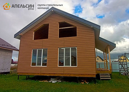 Монтаж фасада сайдингом Grand Line в пос. Глухово