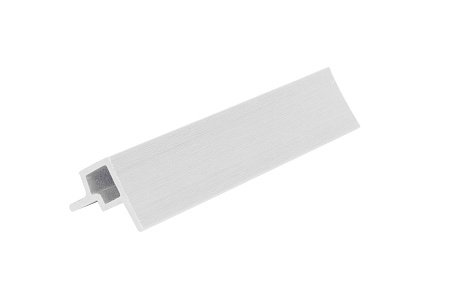 Угловой элемент из ДПК CO-EX MIX для фасадной панели 53x57x3600 мм, цвет white
