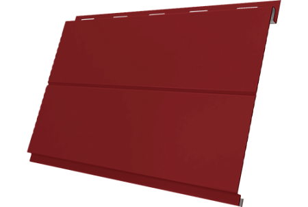 Металлический сайдинг Гранд Лайн / Grand Line профиль Вертикаль line, Сатин 0.5 с пленкой, RAL 3011 (коричнево-красный)