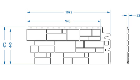 Фасадные панели Docke PREMIUM Burg, 946х445 мм, темный