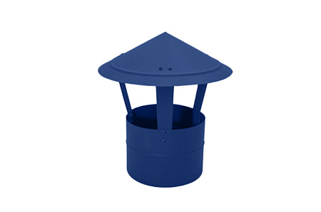 Дымник (колпак) на трубу круглый Grand Line d200, 0.5 Satin, RAL 5005 (сигнально-синий)