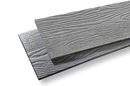 Фиброцементный сайдинг Фибратек Сибирская лиственница 3000x190x8мм серый, под покраску