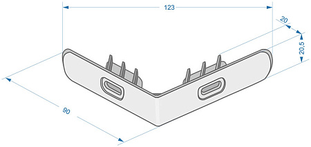 Стартовый угол ПВХ Docke Stern
